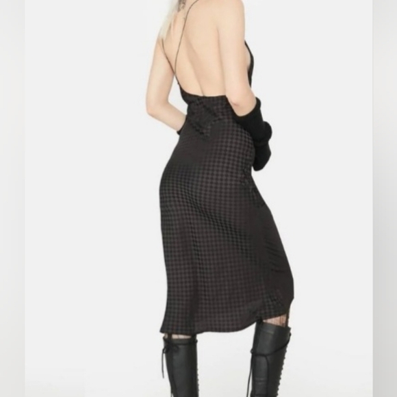 Killstar ravens start a rumor houndstooth  dress - Picture 2 of 3